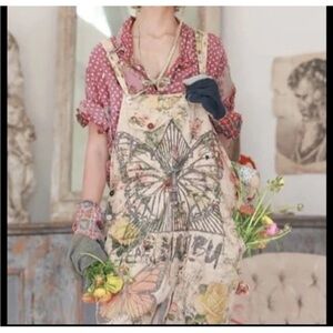 Magnolia Pearl Floral Butterfly Overalls